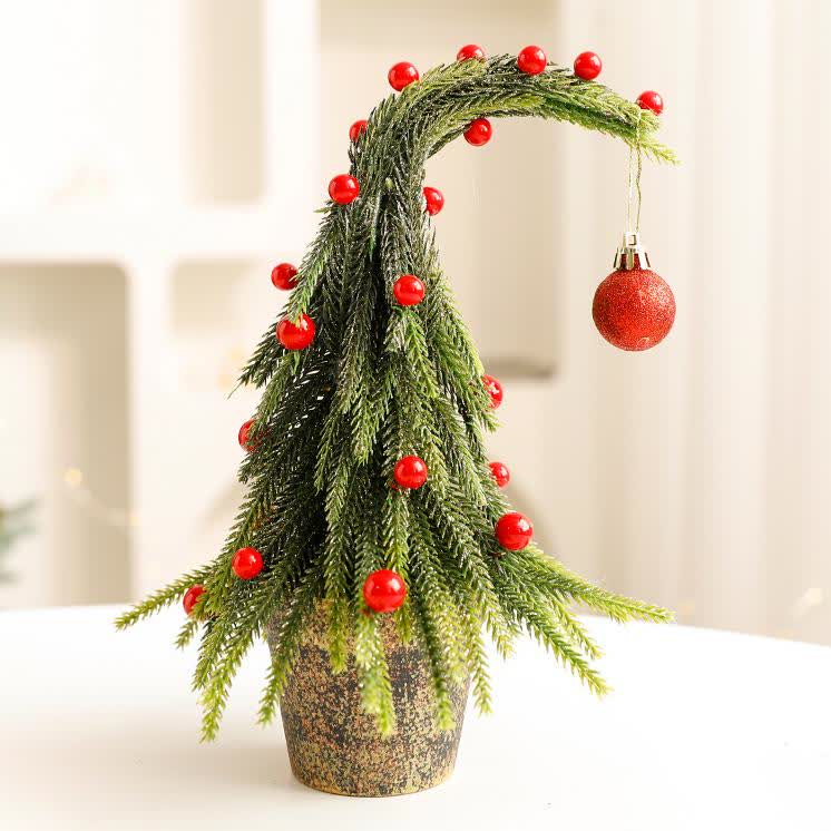 Decorazione per la casa in vaso con albero di Natale