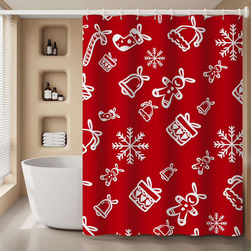 Tenda da doccia antimuffa per feste di Natale