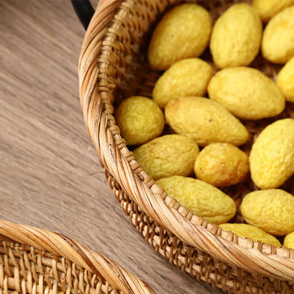 Cestino porta snack da scrivania in rattan intrecciato