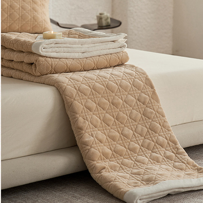 Coperta morbida con trama a diamante