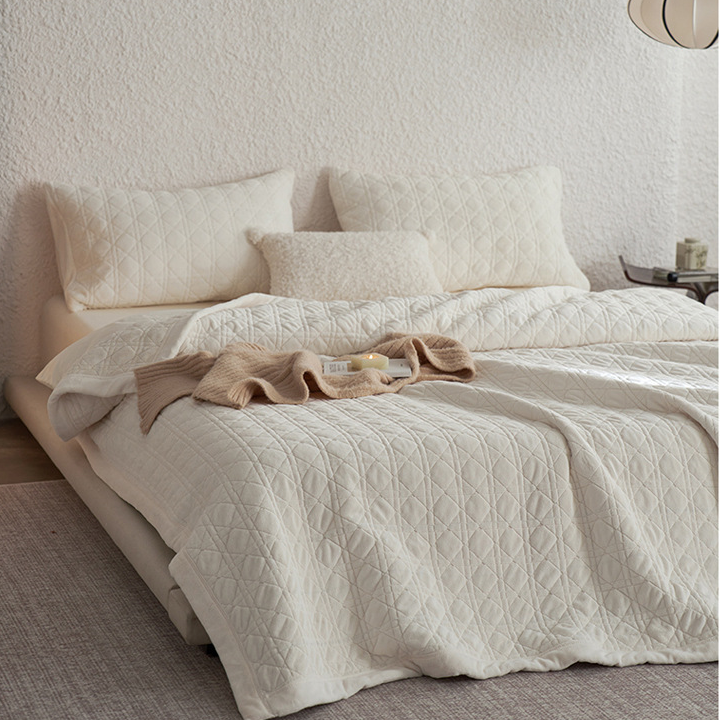 Coperta morbida con trama a diamante