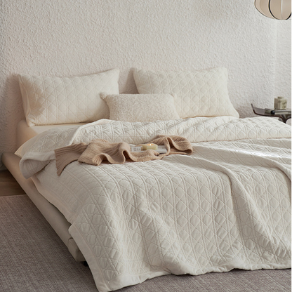 Coperta morbida con trama a diamante
