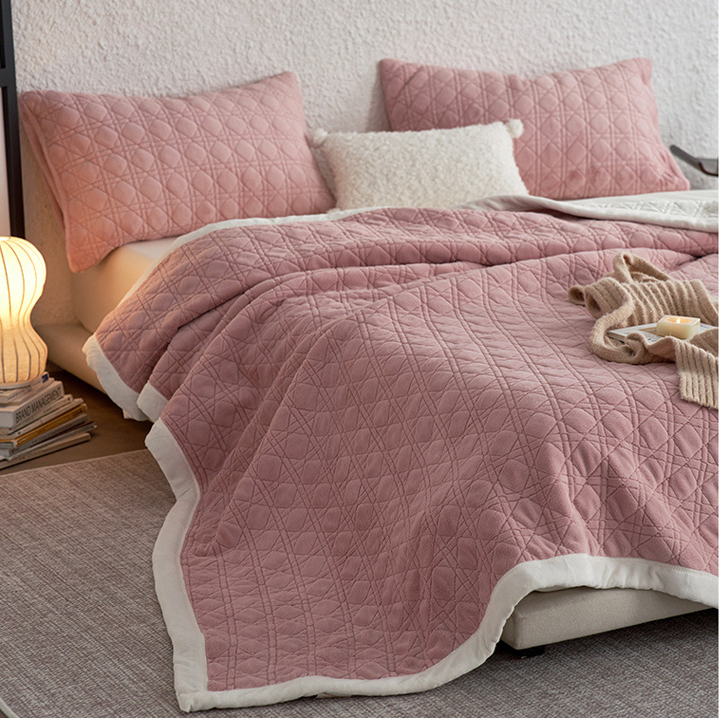 Coperta morbida con trama a diamante
