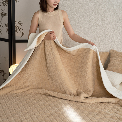 Coperta morbida con trama a diamante
