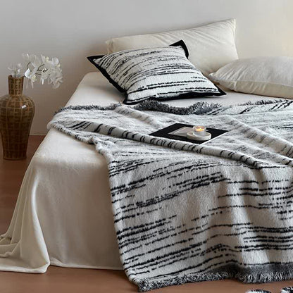 Coperta reversibile in finto visone