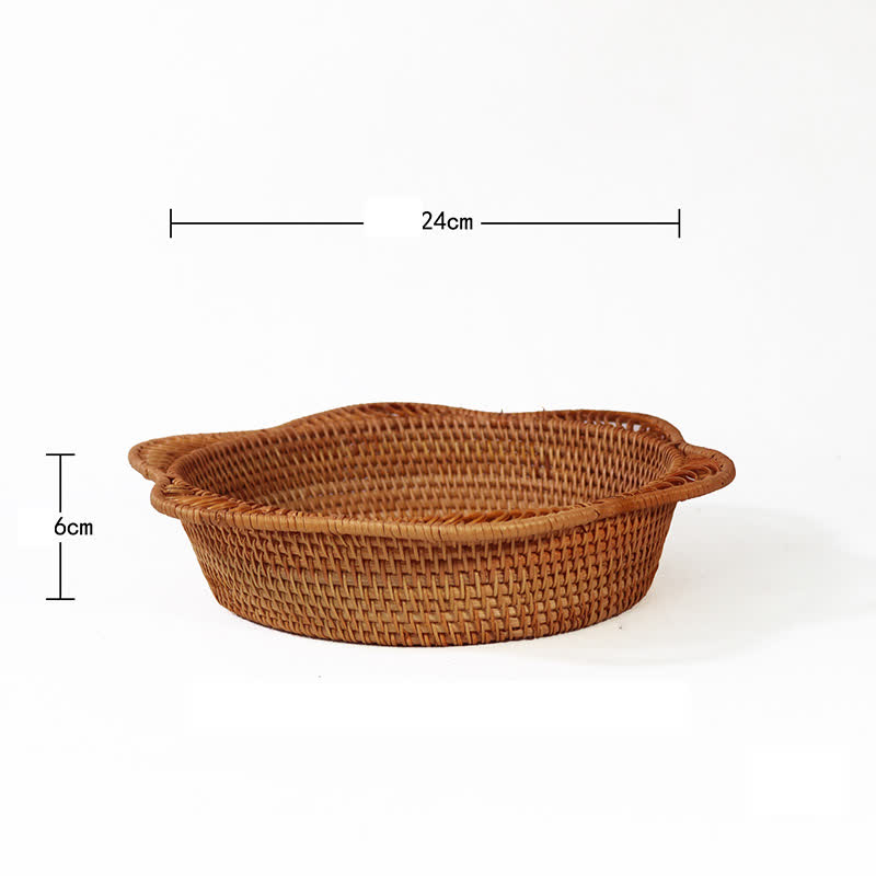Cestino portafrutta in rattan intrecciato