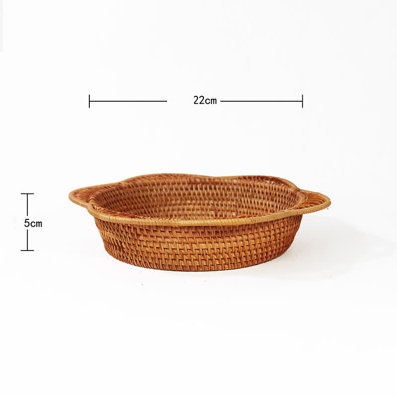 Cestino portafrutta in rattan intrecciato