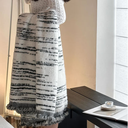 Coperta reversibile in finto visone