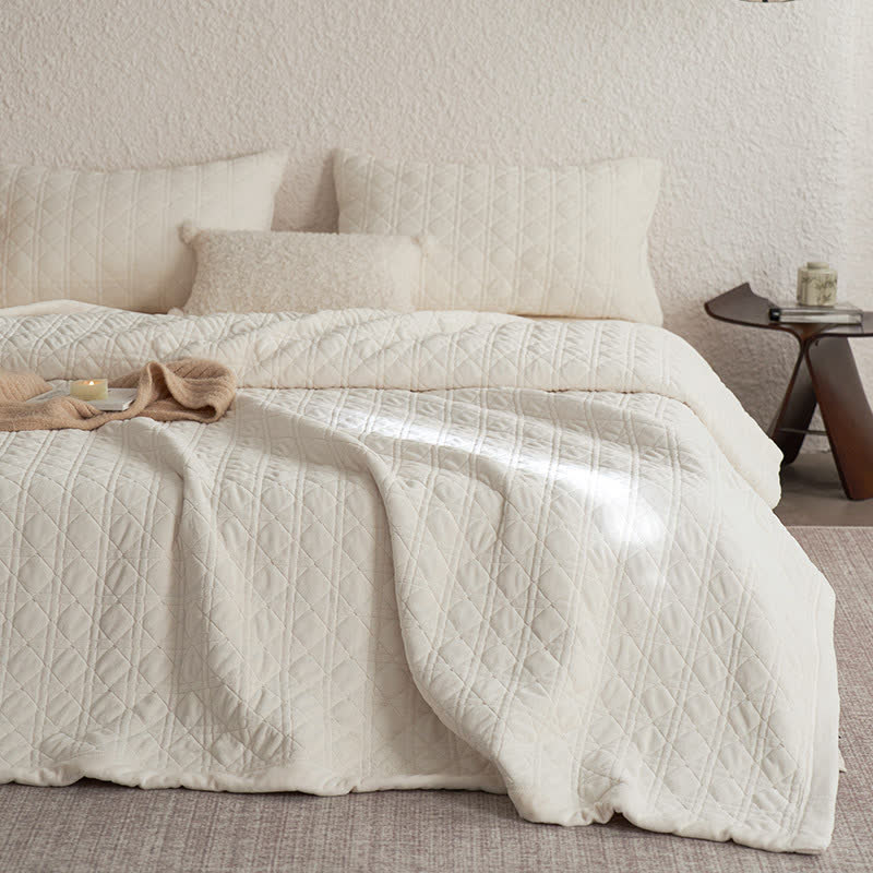 Coperta morbida con trama a diamante