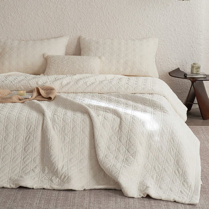 Coperta morbida con trama a diamante
