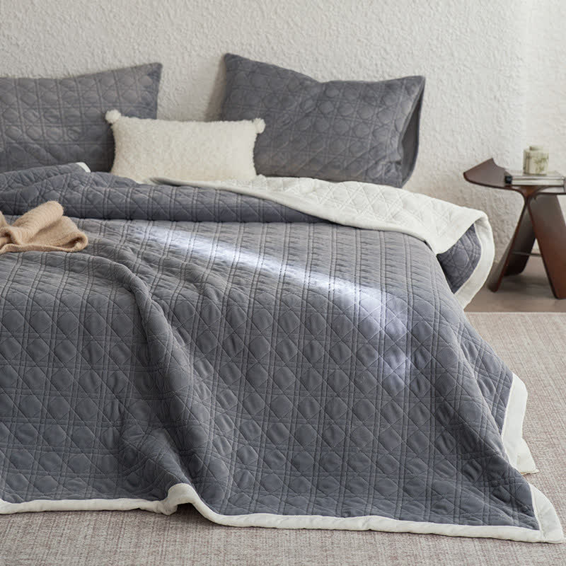 Coperta morbida con trama a diamante