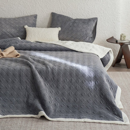 Coperta morbida con trama a diamante
