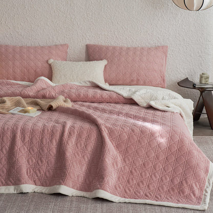 Coperta morbida con trama a diamante