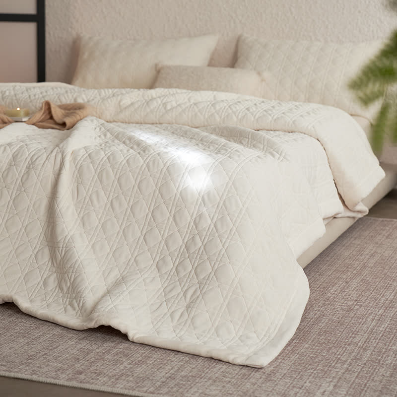 Coperta morbida con trama a diamante