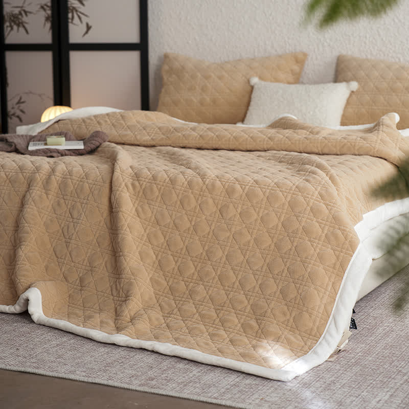 Coperta morbida con trama a diamante