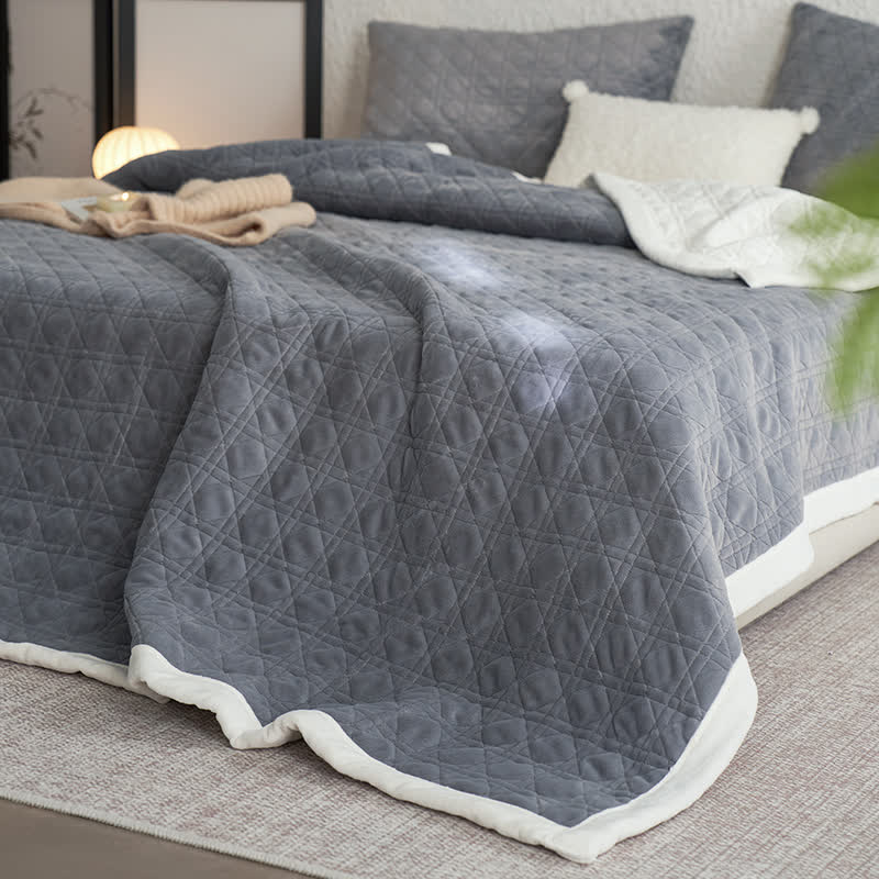 Coperta morbida con trama a diamante