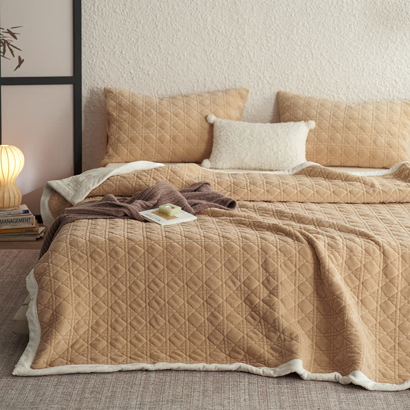 Coperta morbida con trama a diamante