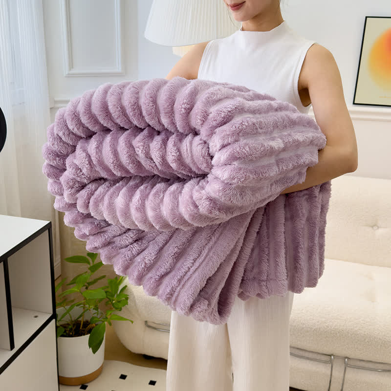 Coperta reversibile in pile caldo