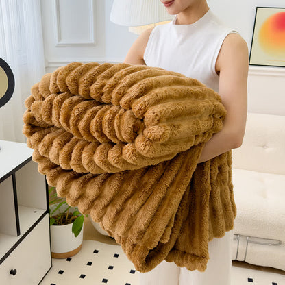 Coperta reversibile in pile caldo