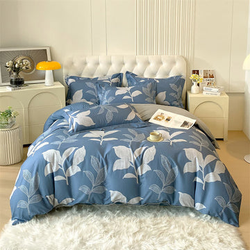 Set di biancheria da letto botanica in cotone spazzolato (4 pezzi)