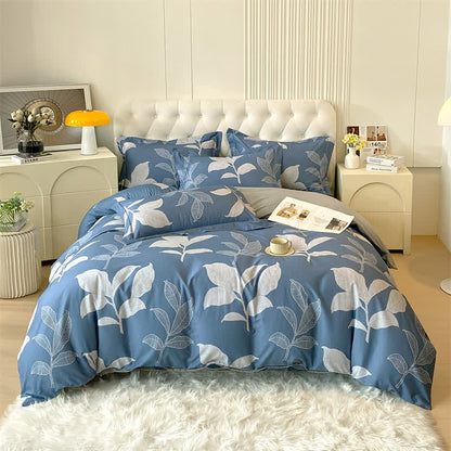Set di biancheria da letto botanica in cotone spazzolato (4 pezzi)