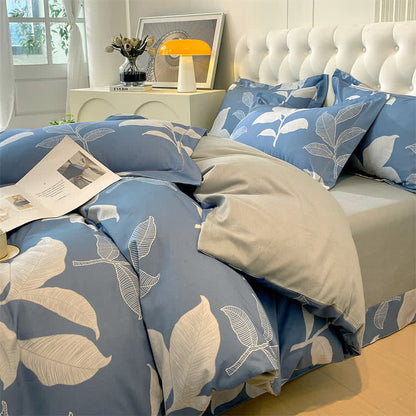 Set di biancheria da letto botanica in cotone spazzolato (4 pezzi)