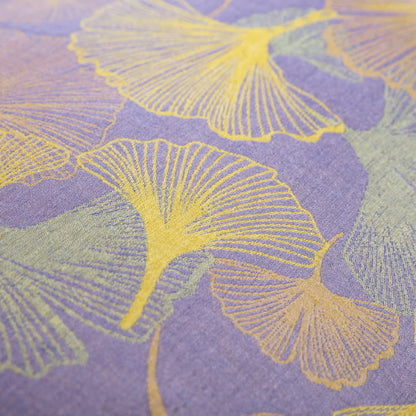 Set di biancheria da letto in cotone con bottoni e foglie di ginkgo (4 pezzi)