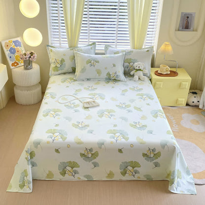 Biancheria da letto in puro cotone con foglie di Ginkgo Refresh