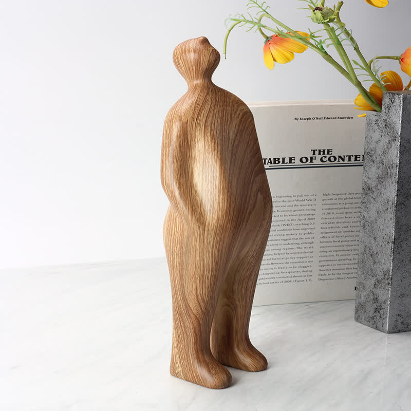 Decorazione creativa con figura in venature del legno