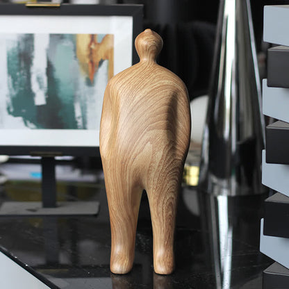 Decorazione creativa con figura in venature del legno