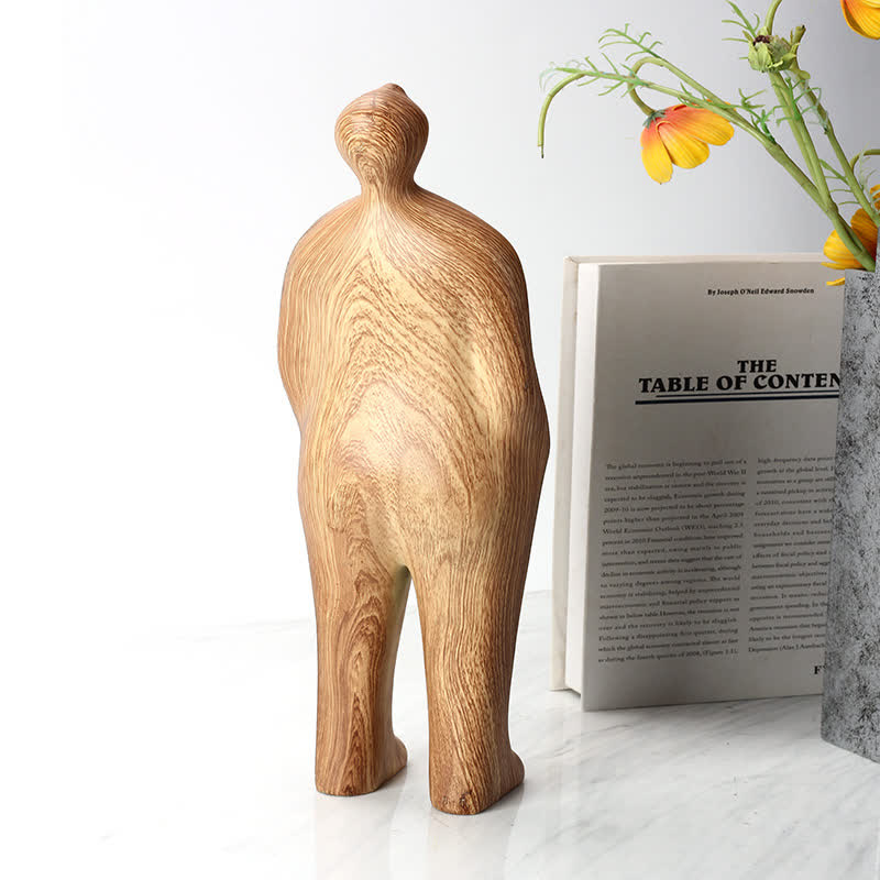 Decorazione creativa con figura in venature del legno