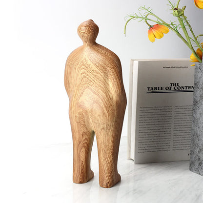 Decorazione creativa con figura in venature del legno