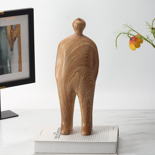 Decorazione creativa con figura in venature del legno