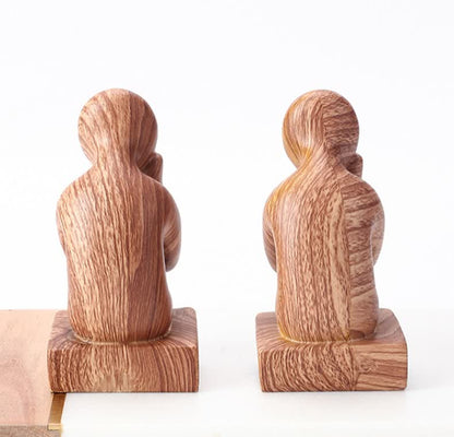 Statua creativa con mento che tiene in mano, decorazione per la casa