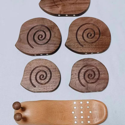 Sottobicchiere creativo in legno massello a forma di lumaca