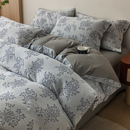 Set di biancheria da letto in garza di cotone a triplo strato (4 pezzi)