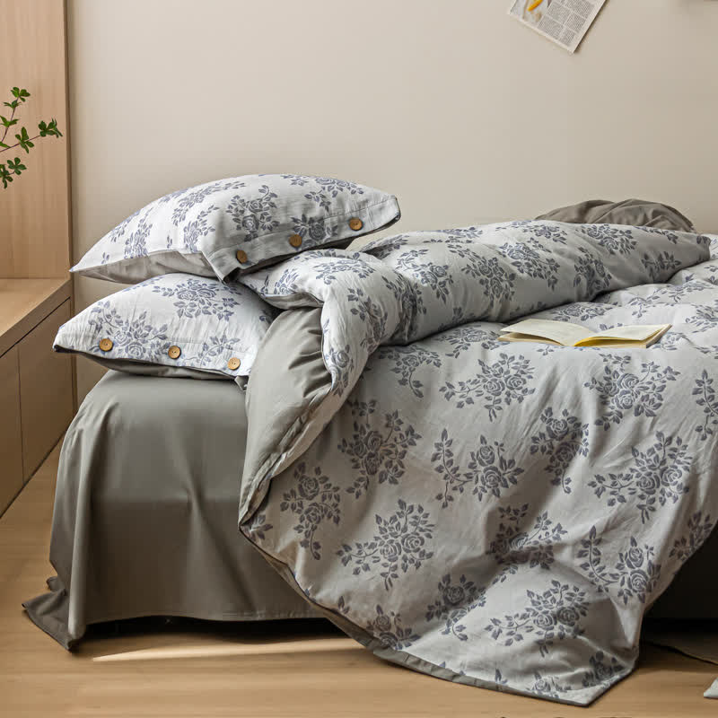 Set di biancheria da letto in garza di cotone a triplo strato (4 pezzi)