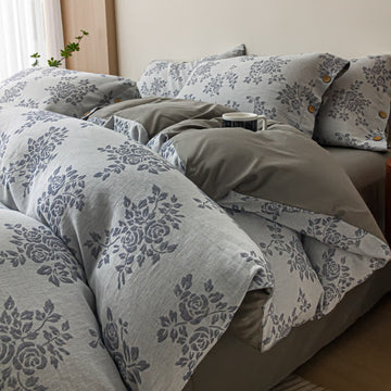 Set di biancheria da letto in garza di cotone a triplo strato (4 pezzi)