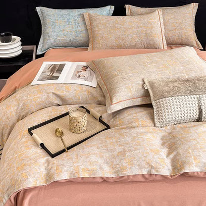 Set di biancheria da letto in cotone spazzolato in stile semplice (4 pezzi)