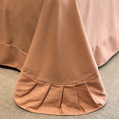 Set di biancheria da letto in cotone spazzolato in stile semplice (4 pezzi)