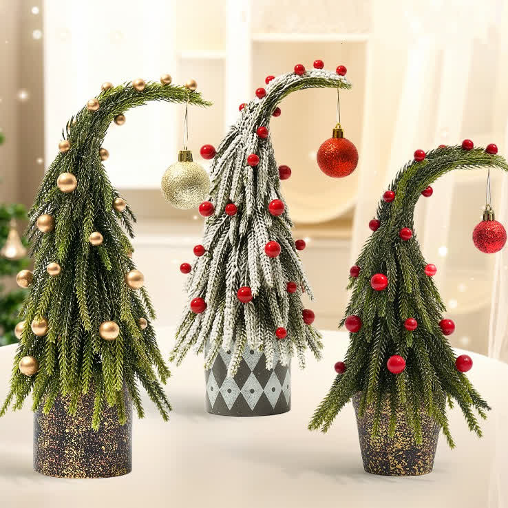 Decorazione per la casa in vaso con albero di Natale