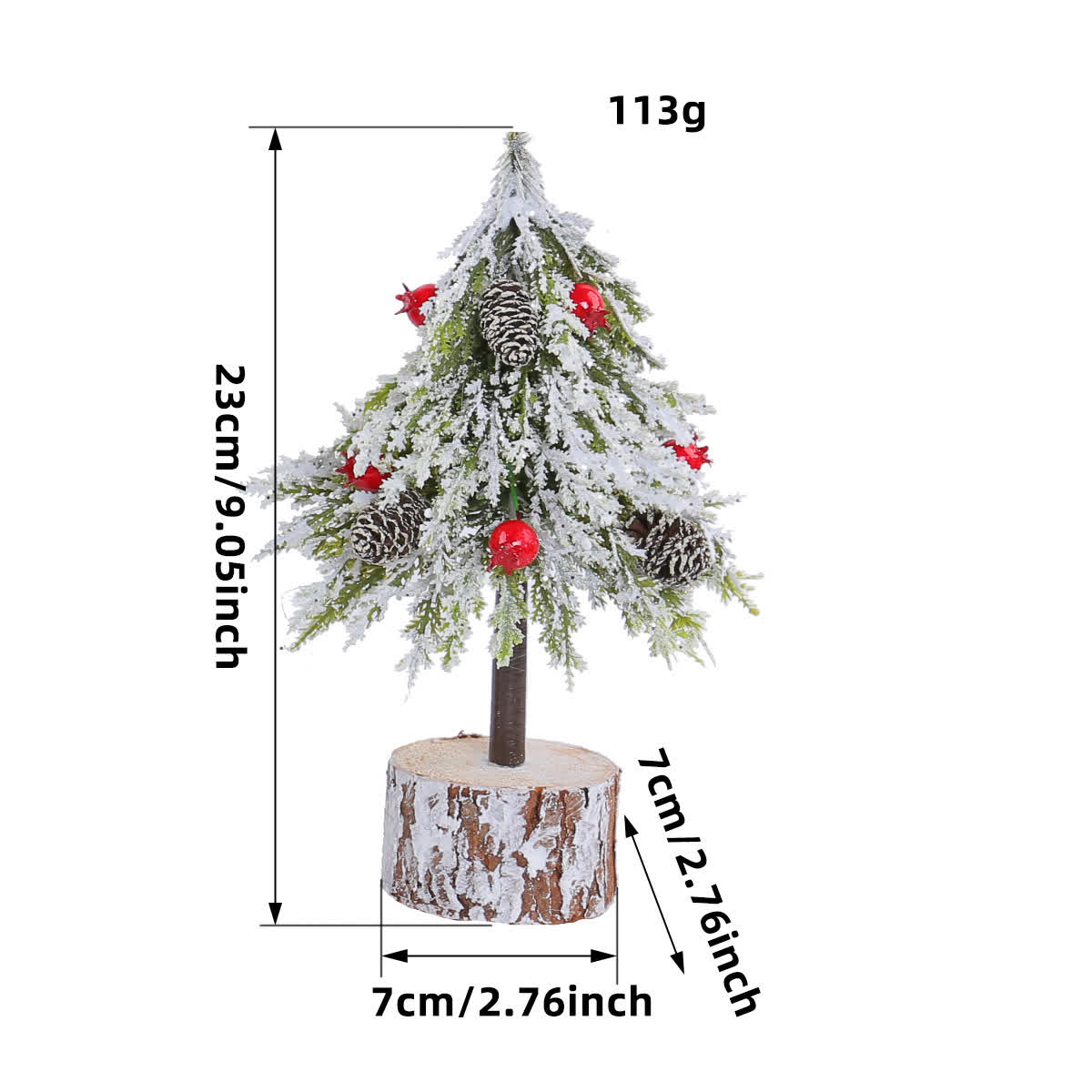 Decorazione per la casa: albero di pigne di neve