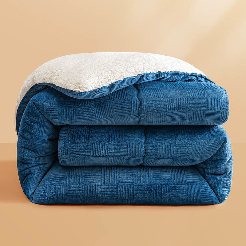 Coperta in pile spesso e caldo con piumone