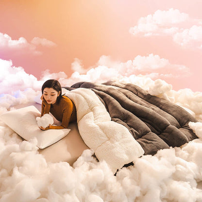Coperta in pile spesso e caldo con piumone