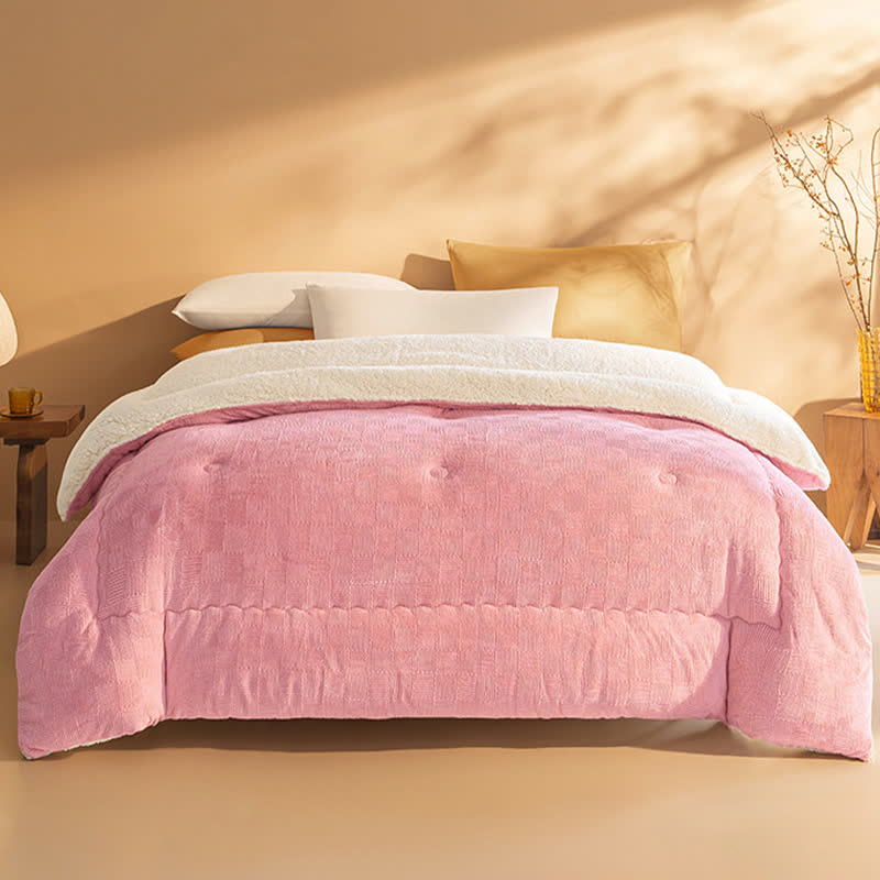 Coperta in pile spesso e caldo con piumone