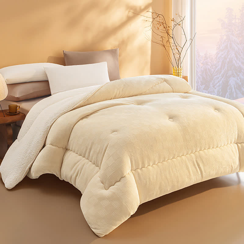 Coperta in pile spesso e caldo con piumone