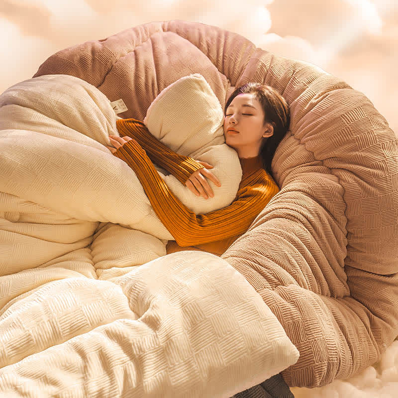 Coperta in pile spesso e caldo con piumone