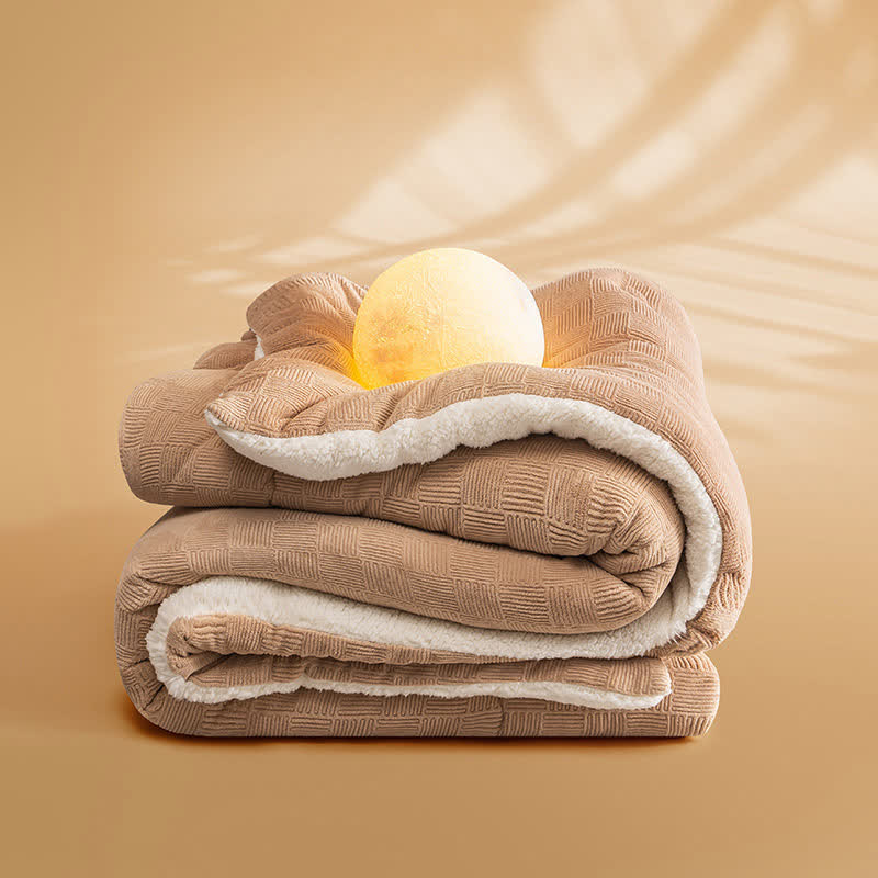 Coperta in pile spesso e caldo con piumone