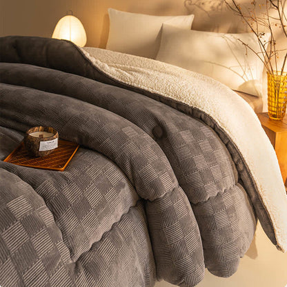 Coperta in pile spesso e caldo con piumone