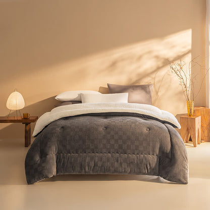 Coperta in pile spesso e caldo con piumone